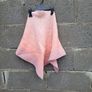 Handmade crochet triangle wool shawl wrap. Pastel pink gradient ombre shawl Image 6