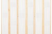 6-Panel Room Divider Cream 240x170x4 cm Fabric