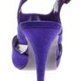 Royal Blue Suede Peep Toe Heels Image 2