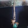 Vintage Turquoise Cabochon in a Rearing Unicorn Fantasy Pendant Image 4