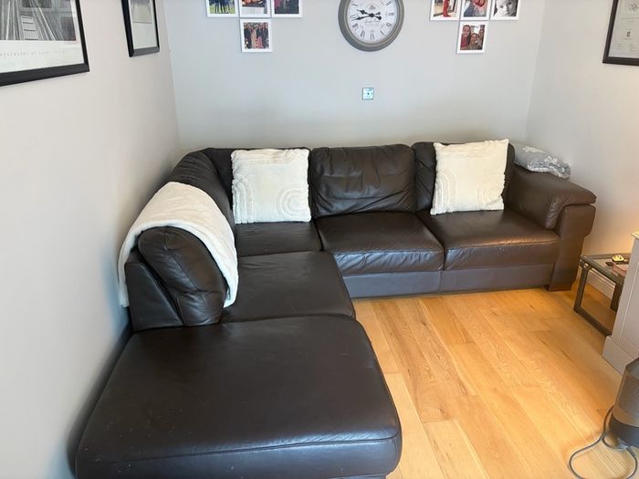 Dark Brown leather sofa