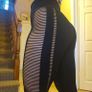 Black Stylish Ruched bum sports leggings Image 4