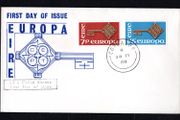 1968 Ireland Europa (CEPT) Commemorative Stamp First Day Cover (FDC) with Corcaigh (Cork) steele cancel