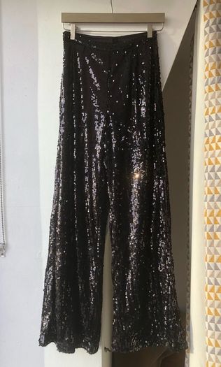 Festival Shein black sequin trousers size XS