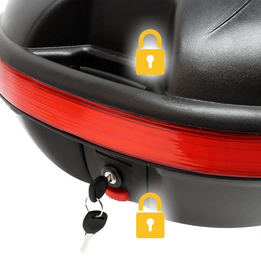 Top Case 31l Matt Black Motorbike Motorcycle Helmet Storage Trunk