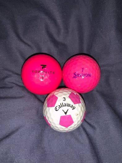 Pink golf balls (3)