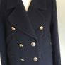 New Navy Hobbs Military Style Wool Coat/Jacket Size 10 Image 5
