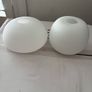 Pendant light silver with white glass Image 3
