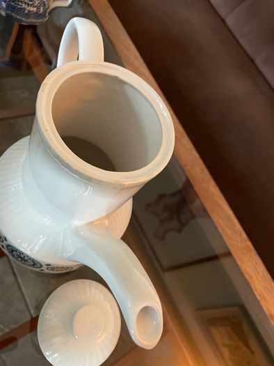 Vintage Kathie Winkle Renaissance Coffee Pot Staffordshire Ironstone England