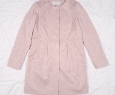 Edina Ronay Blush Pink Embossed Pattern Coat Size L/XL