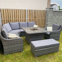 Vancouver Rattan Corner Sofa Dining Set