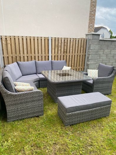 Vancouver Rattan Corner Sofa Dining Set