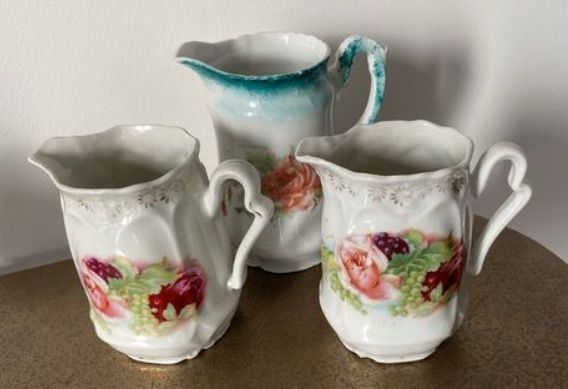 Antique China Toby jug Cheese Closch Cottage Biscuit Barrel Jugs