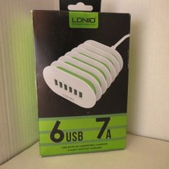 NEW>> 6 Port Desktop USB Charger - 7A