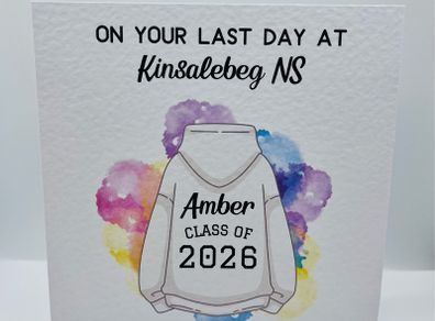 Handmade textured personslised card