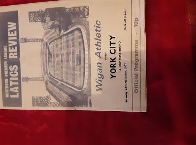 37 wigan athletic programmes 77/88