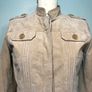 Atmosphere Ladies Beige Leather Jacket Size 8 Image 3