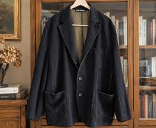 ISSEY MIYAKE Designer Wool Blend Blazer