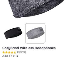 CozyBand Wireless Headphones grey