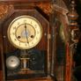 Victorian Walnut Shelf Clock. - (works well and keeps time) 9" x 5" H-9,4" Image 10
