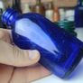454 - Set of Three Beautiful Vintage Glass Decorative Collectible Bottles - Amber Eire Bovril, Cobalt Blue Magnesia and Turquoise Science Cream Image 5
