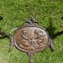 Antique Bronze Medallion Sconces, Bronze Wall Sconce Candlesticks Wall Hanging Lighting (very heavy) Image 3