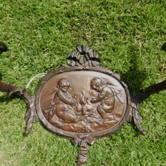 Antique Bronze Medallion Sconces, Bronze Wall Sconce Candlesticks Wall Hanging Lighting (very heavy)