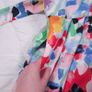 Karl Lagerfeld Multi-Color Red Blue Floral Waist Tie Sleeveless Dress 8UK/36EU/4US Image 8