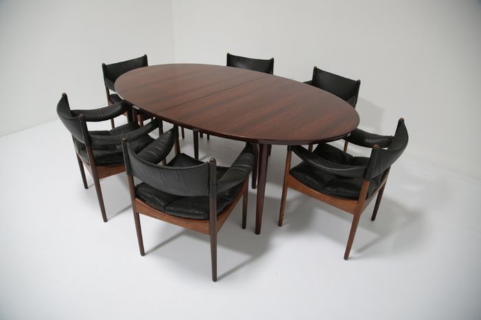 Vintage Rosewood Extending 10 Seater Dining Table Model 212 by Arne Vodder, 1960s