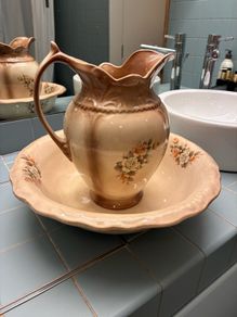 Vintage floral jug and bowl