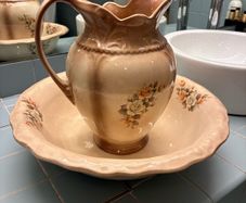 Vintage floral jug and bowl