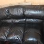 black leather couch Image 2