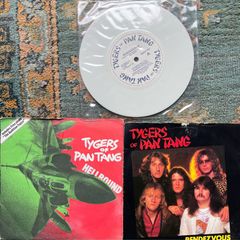 Tigers of Pan Tang 3 singles 1 of which is a double in vg+ condition