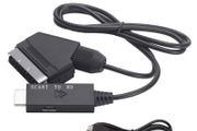 SCART to HDMI-Compatible Converter Cable 1080P SCART in HDMI Out HD 720P/1080P Switch Video Audio Converter Adapter for HDTV/BOX