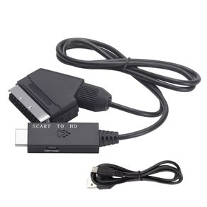 SCART to HDMI-Compatible Converter Cable 1080P SCART in HDMI Out HD 720P/1080P Switch Video Audio Converter Adapter for HDTV/BOX