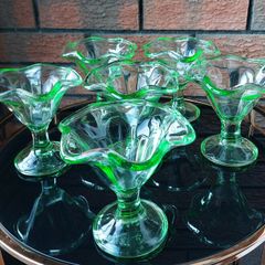 Vintage Set of 6 x Italian Ice Cream Sundae Coupes