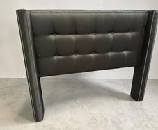 Black leather wingback headboard 5ft