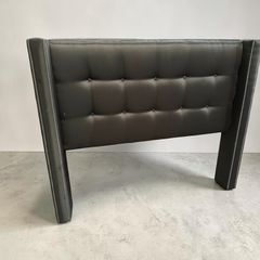 Black leather wingback headboard 5ft