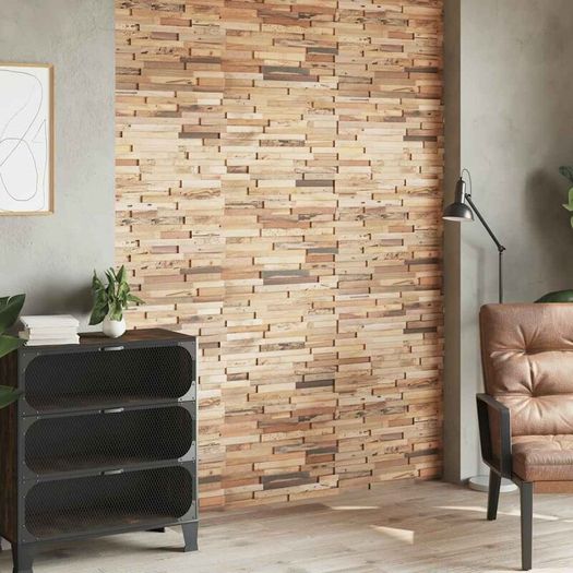 Wall Cladding Panels 10 pcs Recycled Teak Wood
