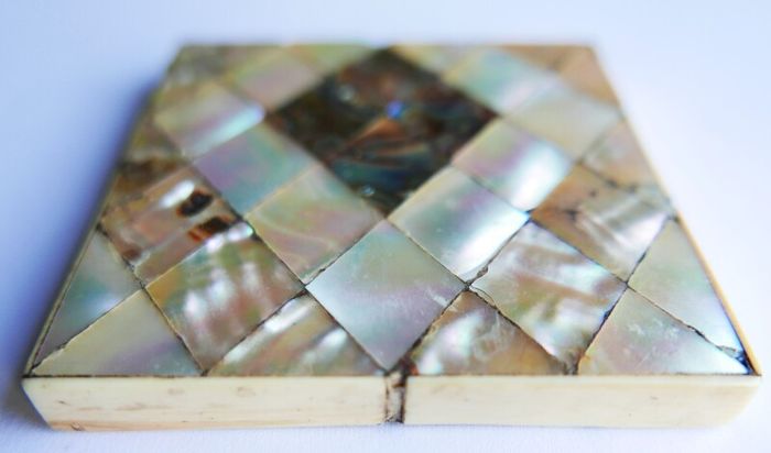 Vintage Mother of Pearl Box, Card Holder French Art Deco