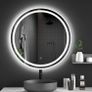 600mm Round LED Bathroom Mirror with Light, Wall Mounted Makeup Mirror with Cold White Light, Anti-Fog, IP44, Large Circle Mirror Backlit + Front Light (FREE POSTAGE) Image 2