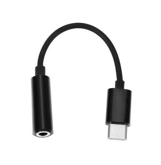Black USB C Type C to 3.5mm Audio Adapter Cable Headphones Earphone Converter