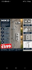 Cashel Thermostatic Shower valve set