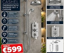 Cashel Thermostatic Shower valve set