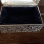 Vintage Silver Tone Small Metal Chest Jewellery Box Image 6