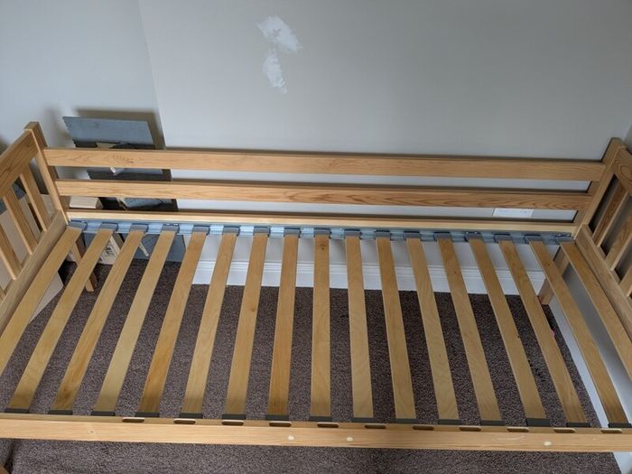 2 single beds or bunk bed comes with mattress