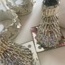 ShabbyChic Set of 2 Crackled Glass Candle Holders and Also Laura Ashley Mirror Bases for sale too 2e each Image 5