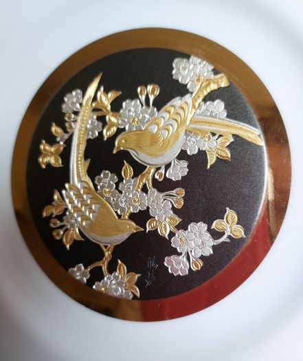 The Art of Chokin -  24kt Gold Trimmed Japanese 8" Ceramic Plate