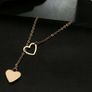 Long Necklace with Heart Charms Image 4