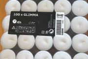 IKEA GLIMMA unscented tealight candles in a 100-pac